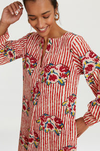 RECO PRIX : 145 // Khubani Dress Ortensietta Stripes Red