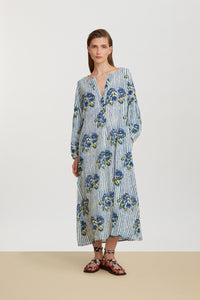 RECO PRIX : 145 // Khubani Dress Ortensietta Stripes Plumbago
