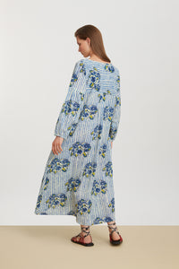 RECO PRIX : 145 // Khubani Dress Ortensietta Stripes Plumbago