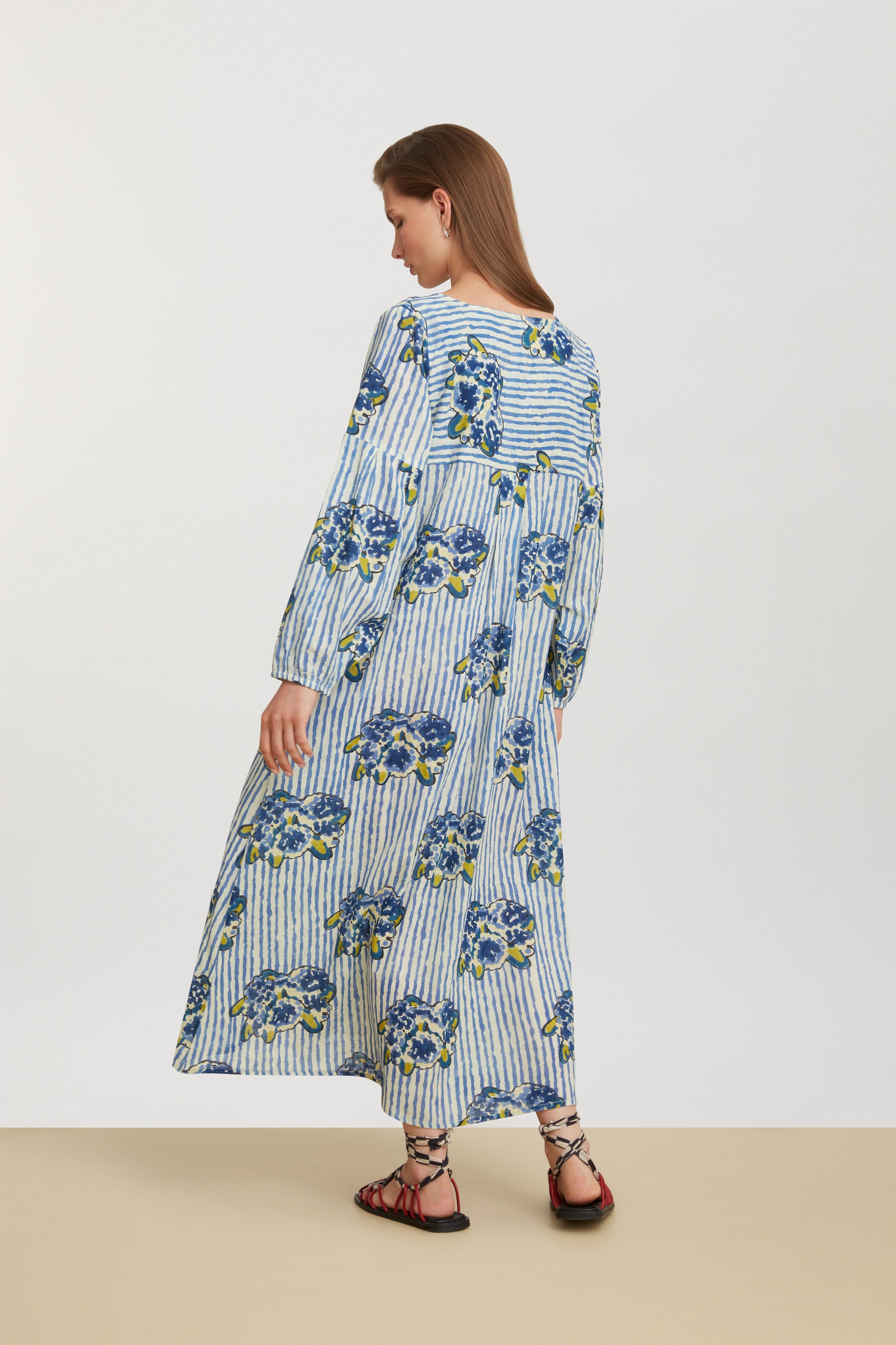 RECO PRIX : 145 // Khubani Dress Ortensietta Stripes Plumbago