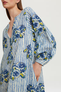 RECO PRIX : 145 // Khubani Dress Ortensietta Stripes Plumbago
