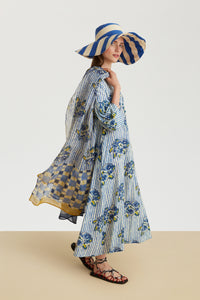 RECO PRIX : 145 // Khubani Dress Ortensietta Stripes Plumbago