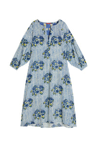 RECO PRIX : 145 // Khubani Dress Ortensietta Stripes Plumbago