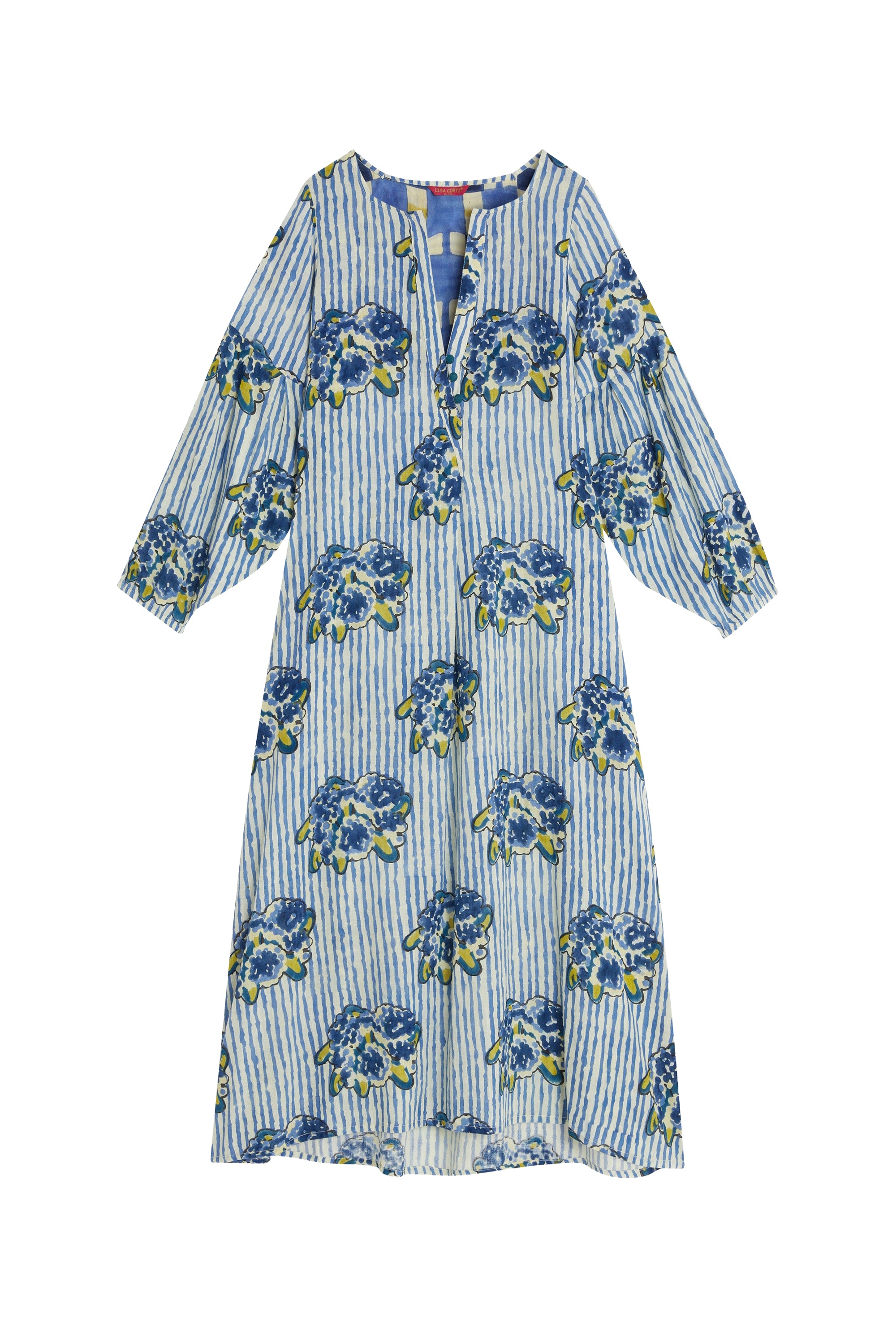 Khubani long cotton dress - Neutral