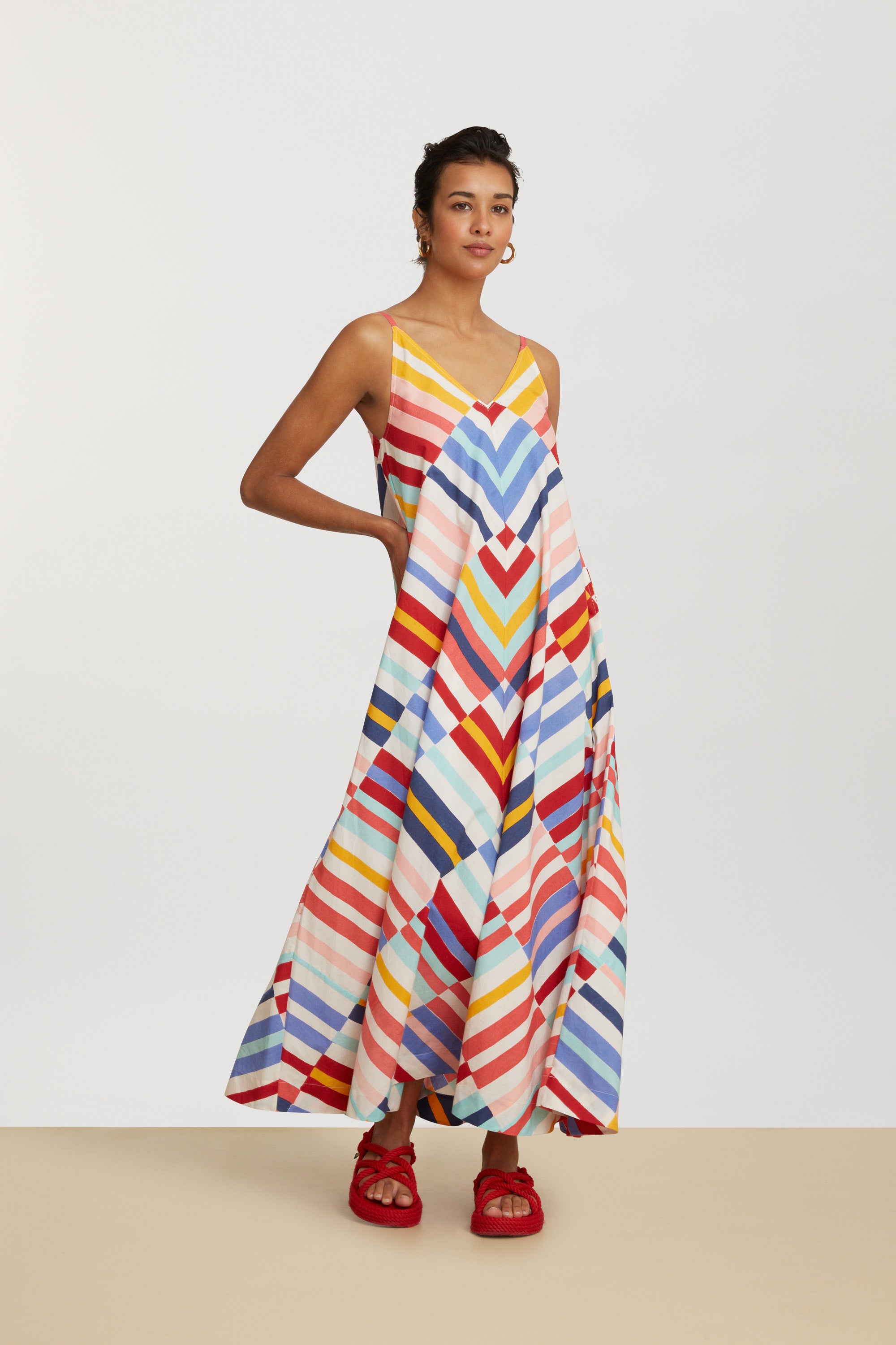 RECO PRIX : 197,5 // Kyarah Dress Niagara Stripes Multicolor