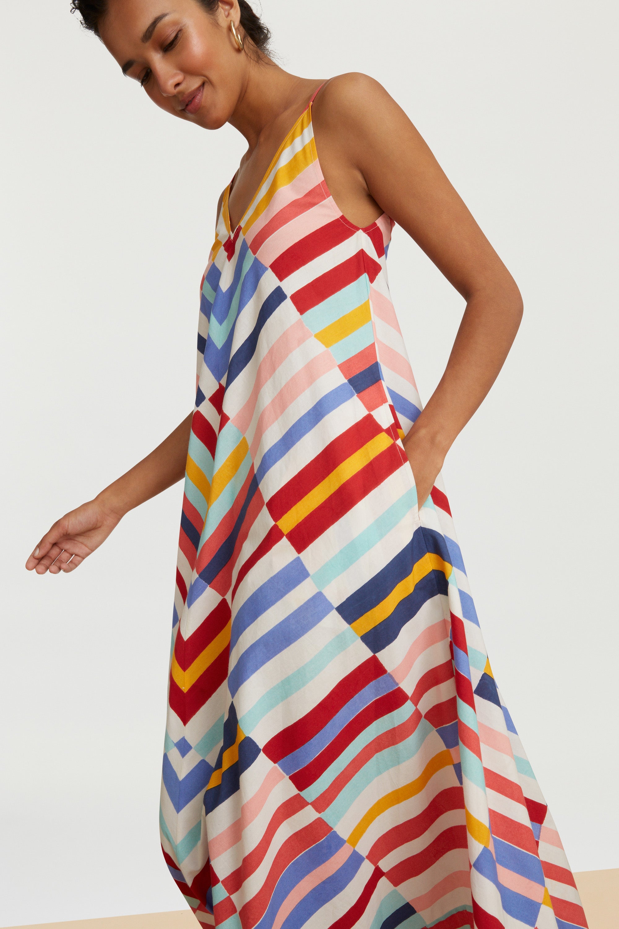 RECO PRIX : 197,5 // Kyarah Dress Niagara Stripes Multicolor