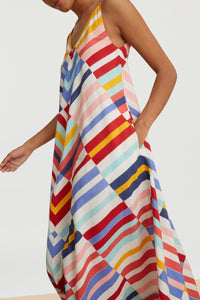 Robe longue Kyarah en coton - Multicolor