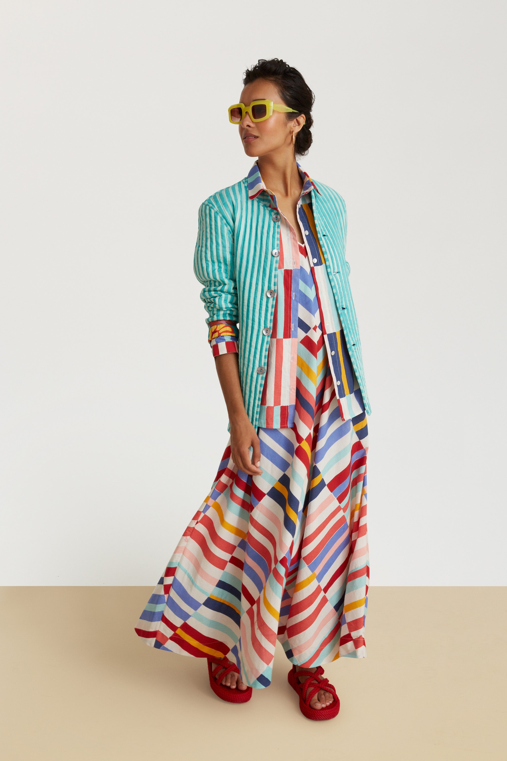 RECO PRIX : 197,5 // Kyarah Dress Niagara Stripes Multicolor