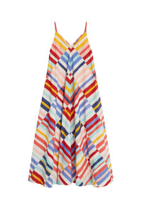 Robe longue Kyarah en coton - Multicolor