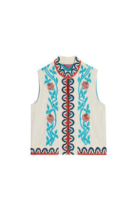 Maheswari cotton waistcoat - Neutral
