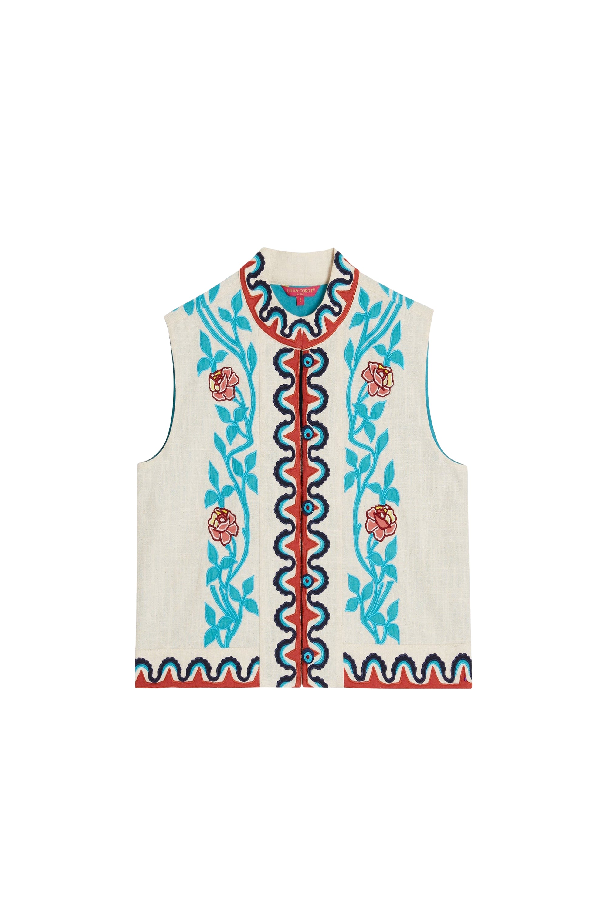 Maheswari cotton waistcoat - Neutral