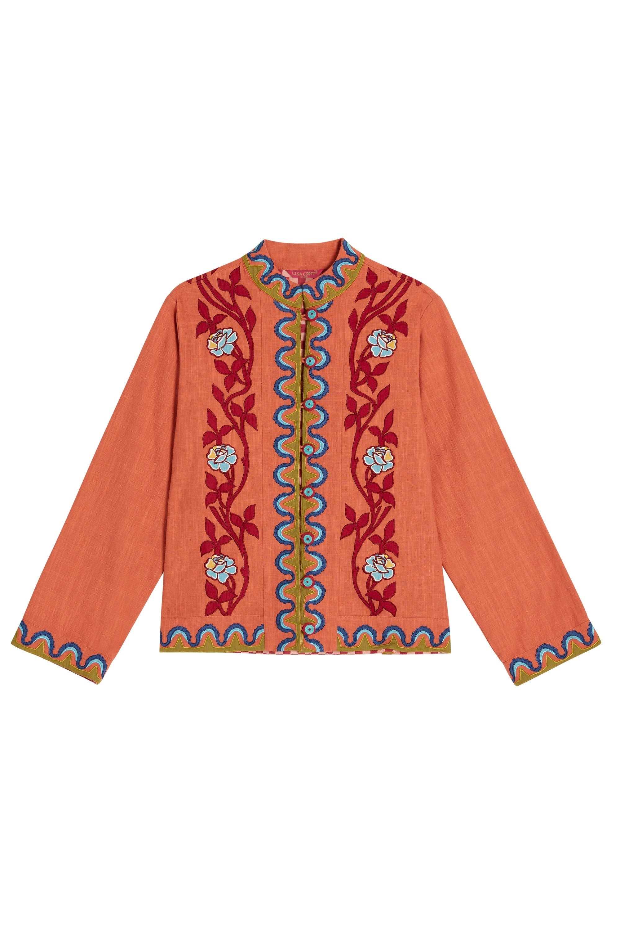 Maheswari cotton jacket - Pink
