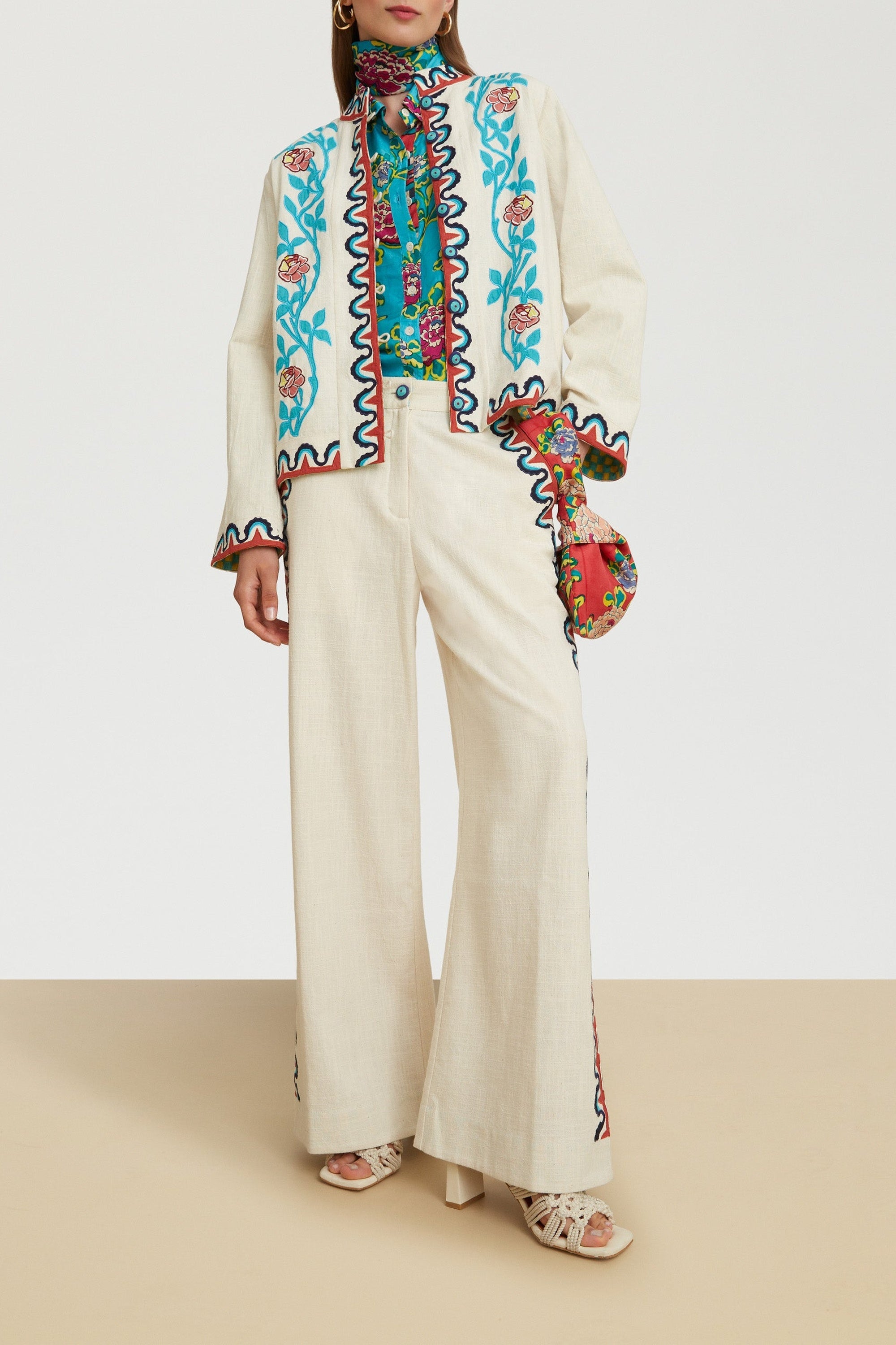 Maheswari cotton trousers - Neutral