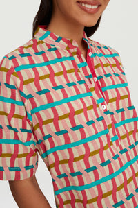 Mamta cotton kaftan - Pink
