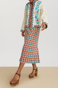 Mamta cotton kaftan - Pink