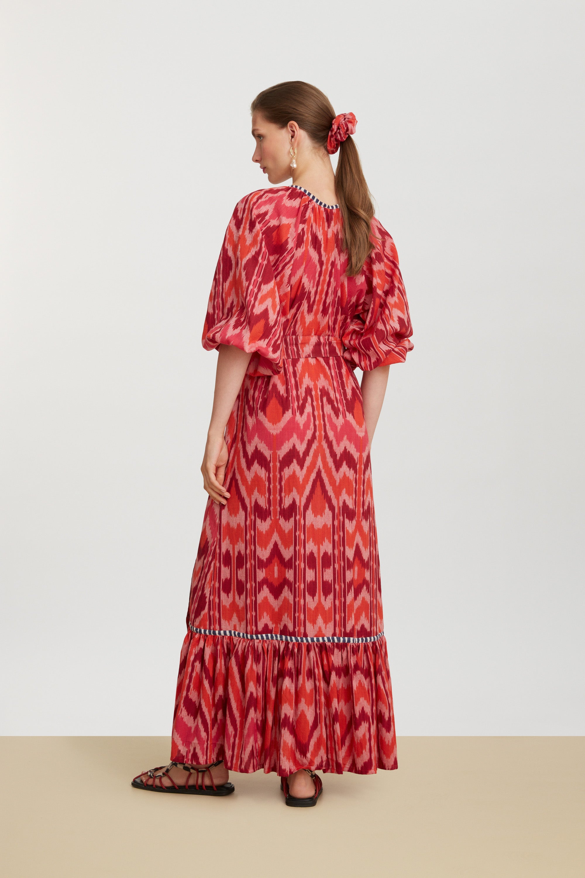 RECO PRIX : 175 // Mandili Dress Saheli Ikat Red