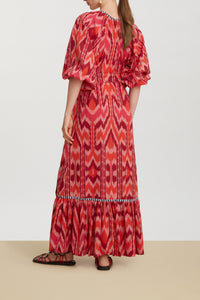 Mandili long cotton dress - Red