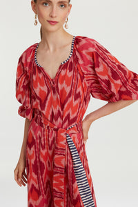 RECO PRIX : 175 // Mandili Dress Saheli Ikat Red
