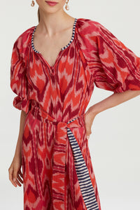 Mandili long cotton dress - Red