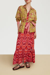 Mandili long cotton dress - Red
