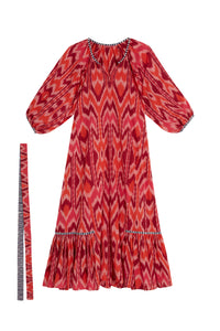 Mandili long cotton dress - Red