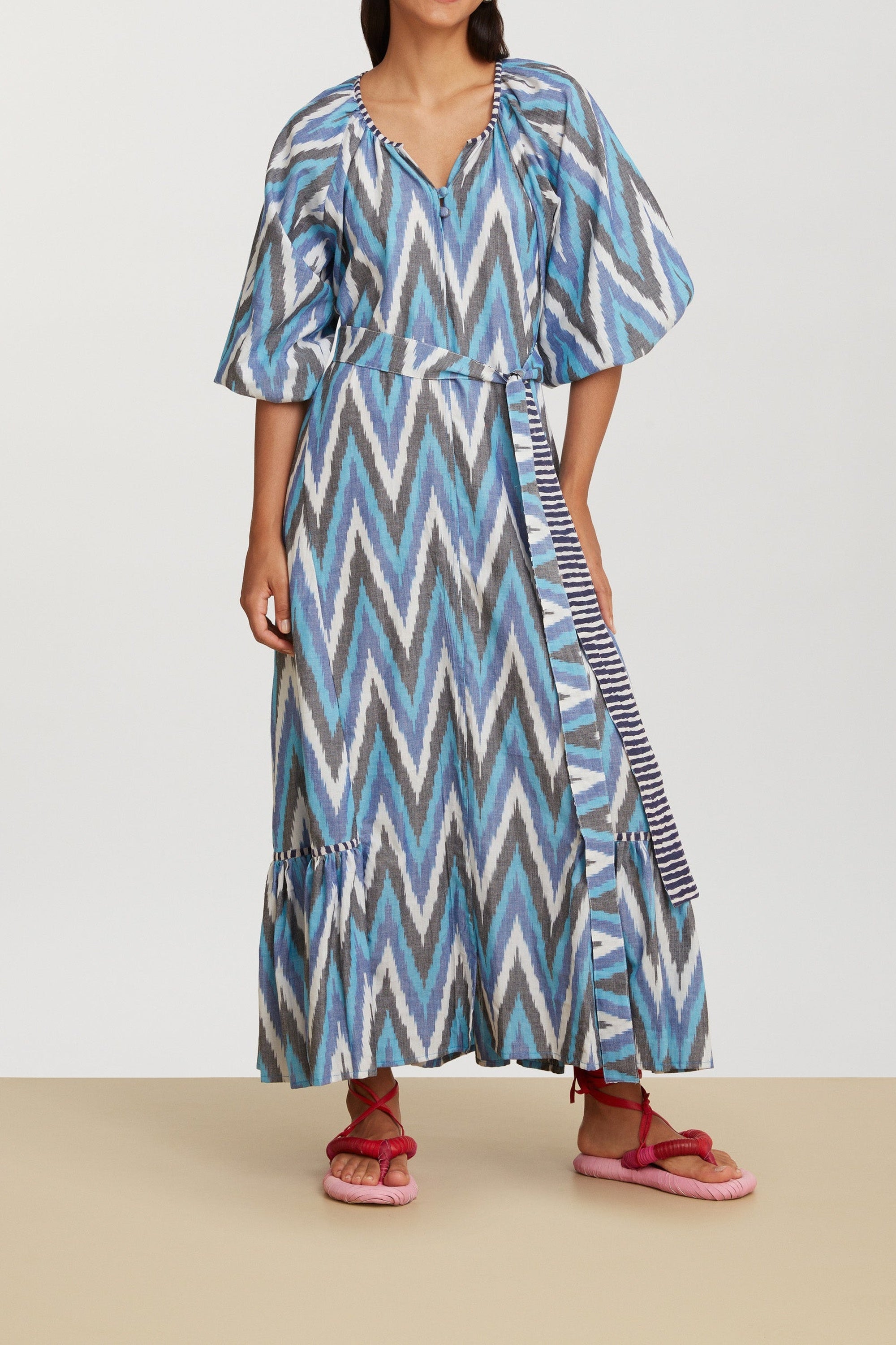 Mandili long cotton dress - Neutral
