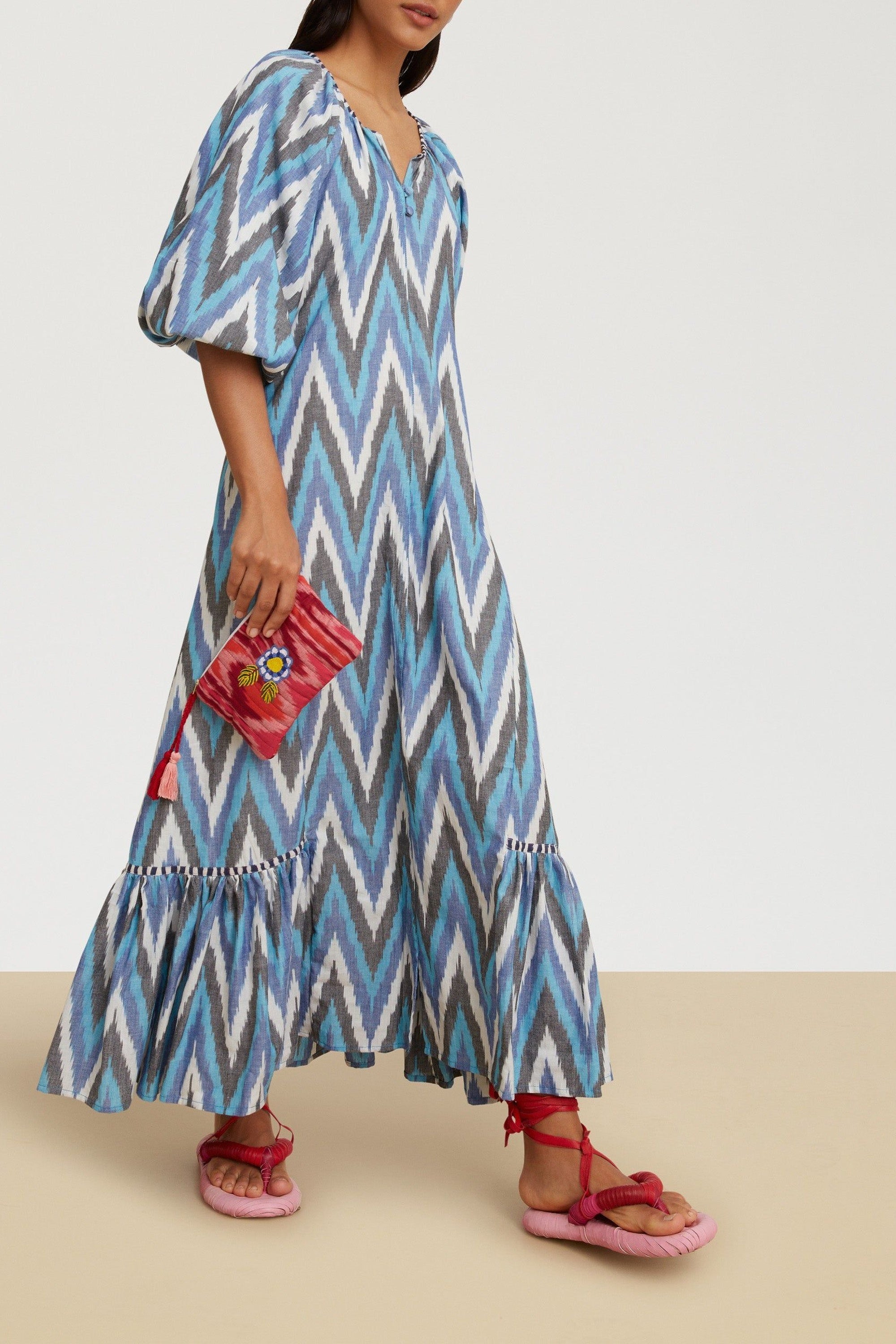Mandili long cotton dress - Neutral