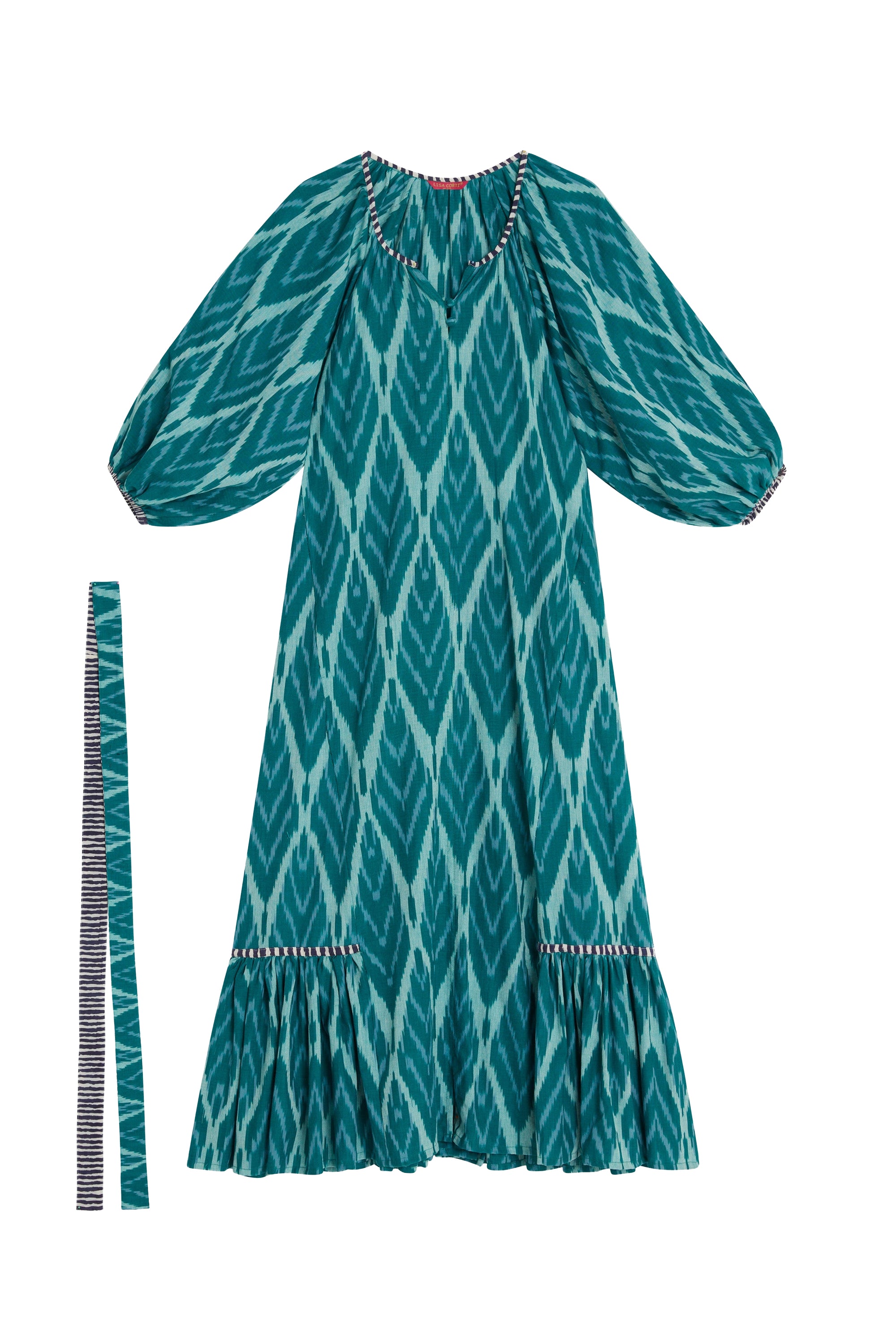 Mandili long cotton dress - Green