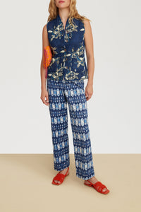 Marina cotton trousers - Blue