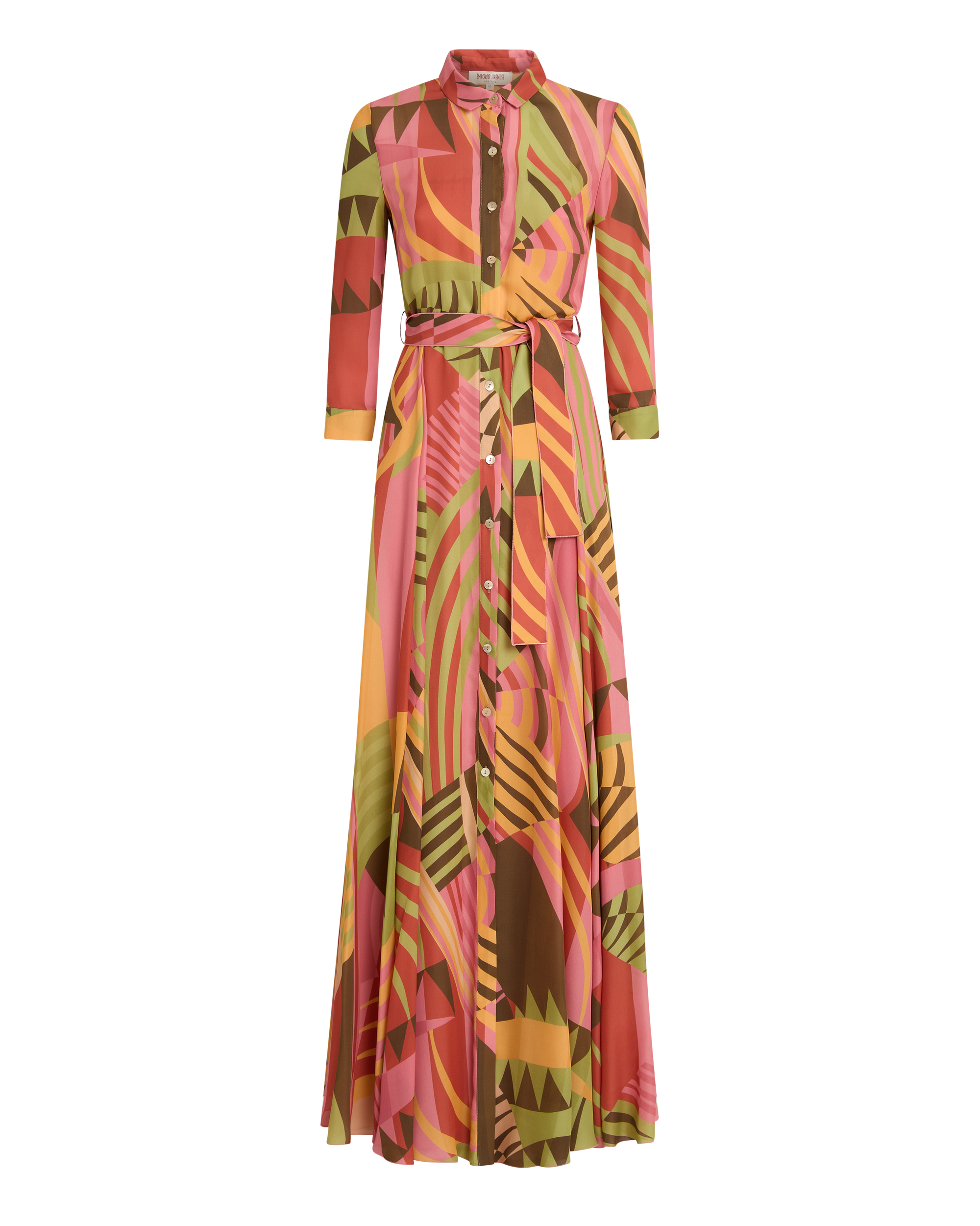 Robe longue Ida en soie - Pink