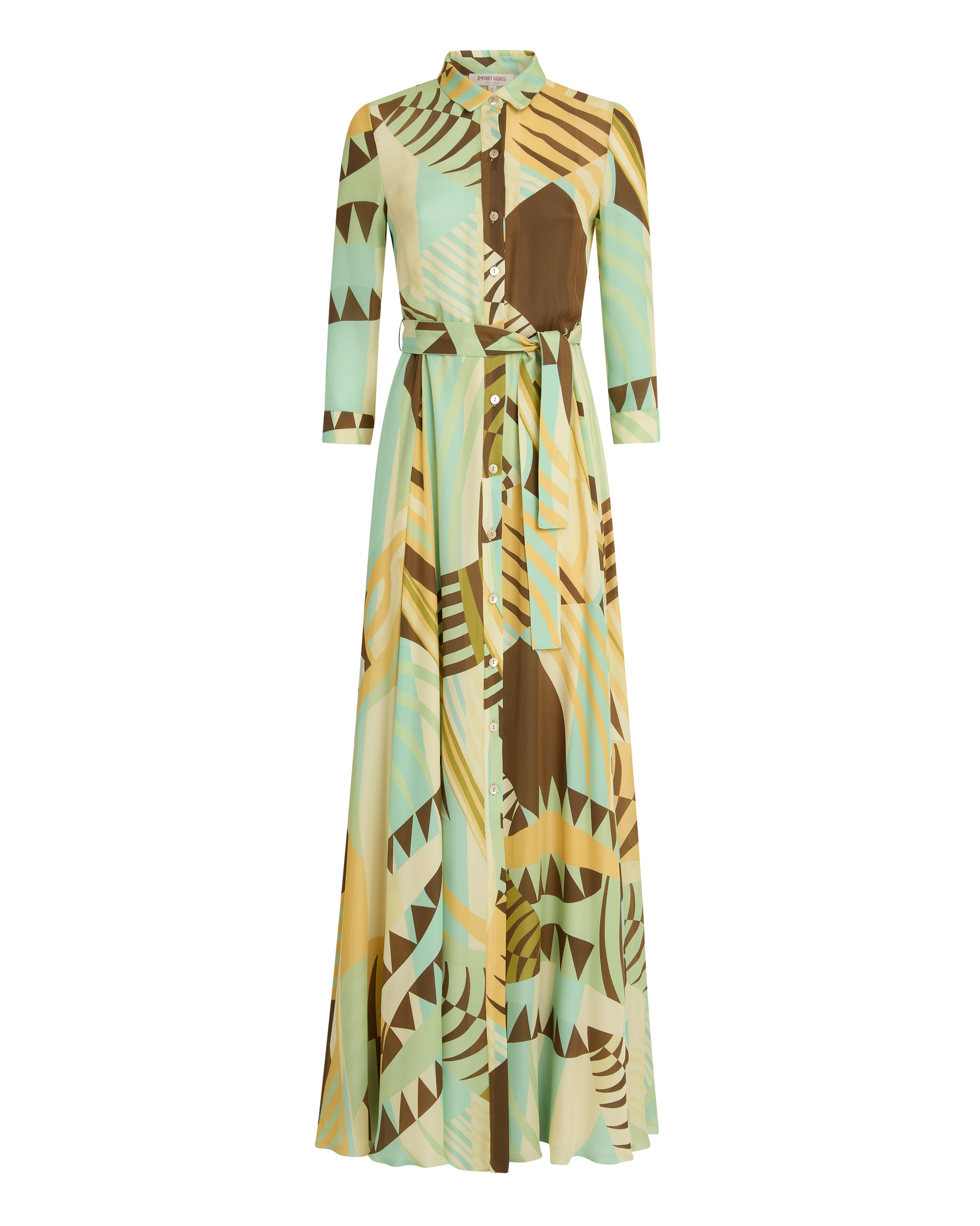Ida silk maxi dress - Green