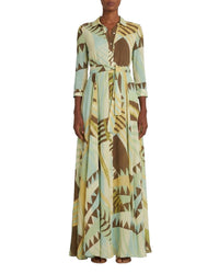 Ida silk maxi dress - Green