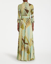 Ida silk maxi dress - Green