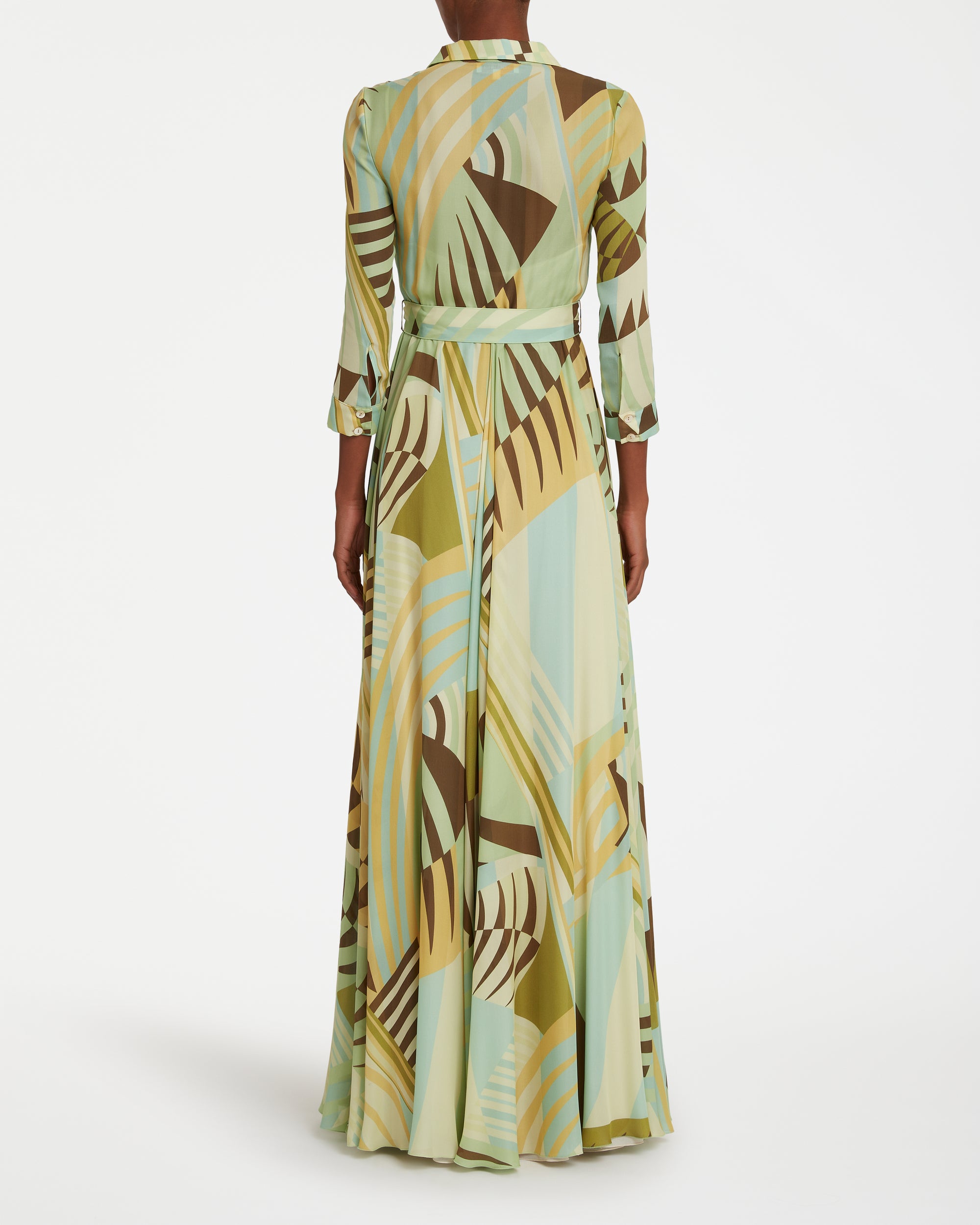 Ida silk maxi dress - Green