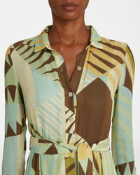 Ida silk maxi dress - Green