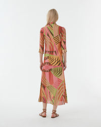 Tiara silk maxi dress - Pink