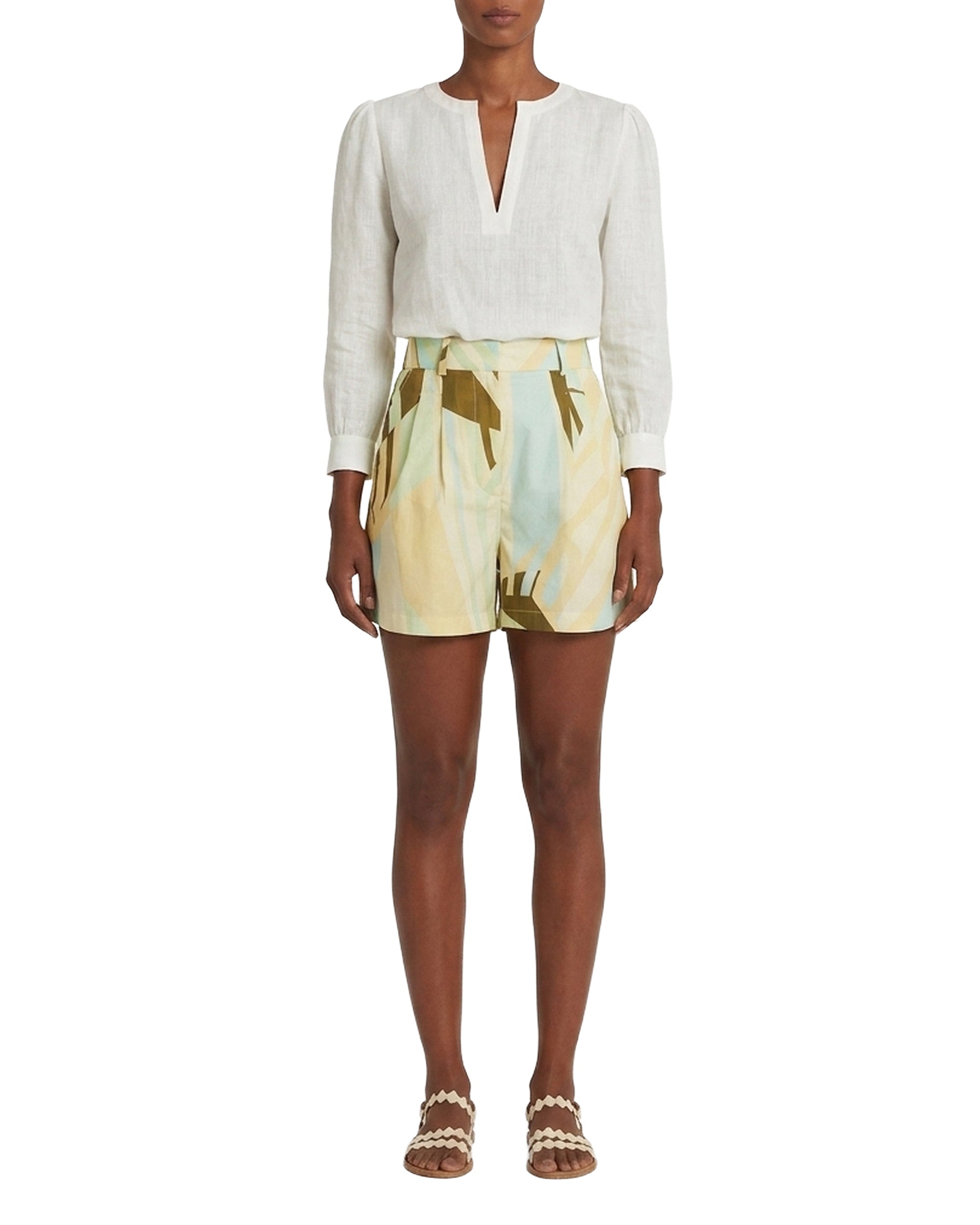 Beatrice print shorts - Green