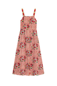 Pic Nic long cotton dress - Red