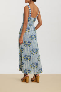 Pic Nic long cotton dress - Neutral