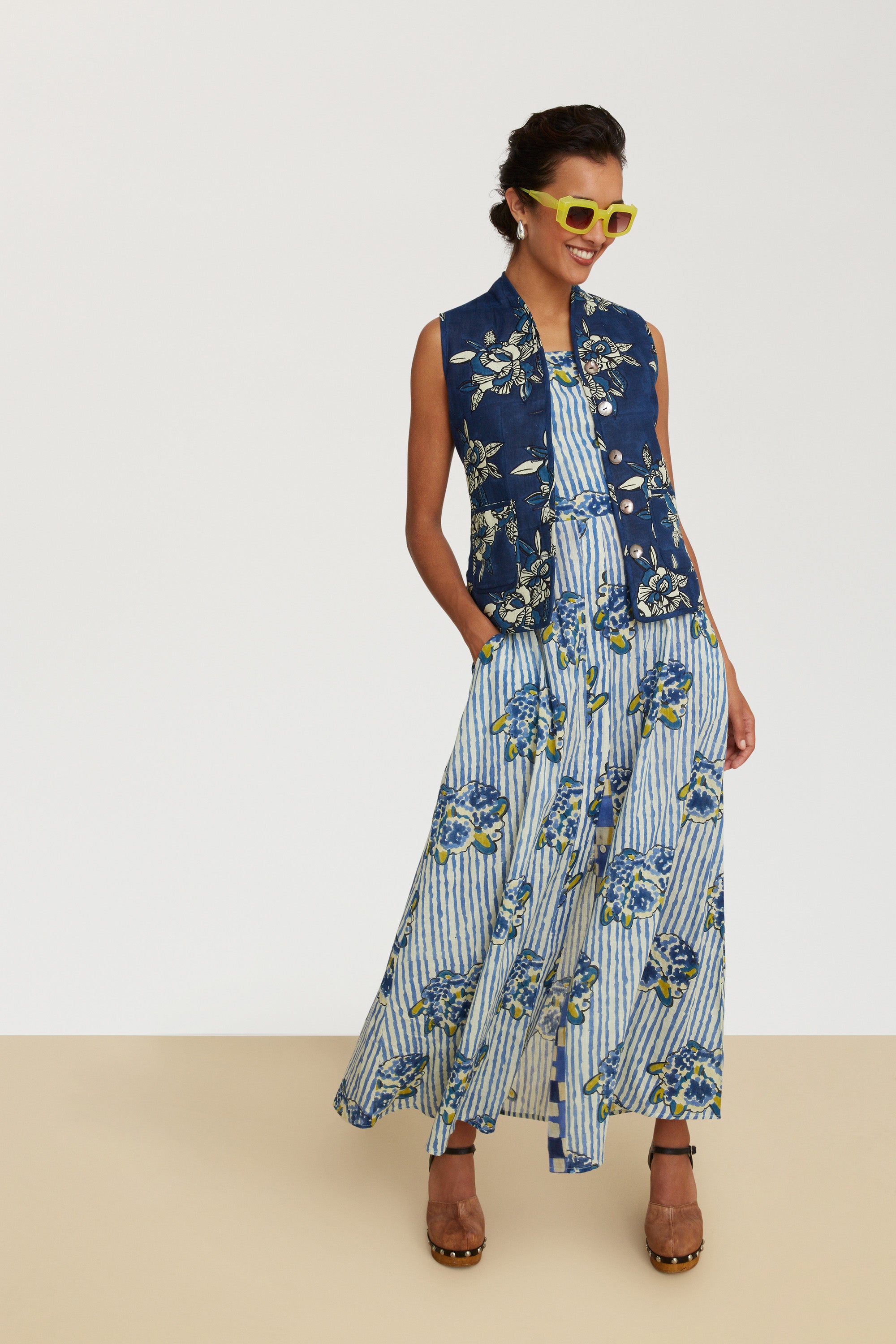 RECO PRIX : 115 // Pic Nic Dress Ortensietta Stripes Plumbago