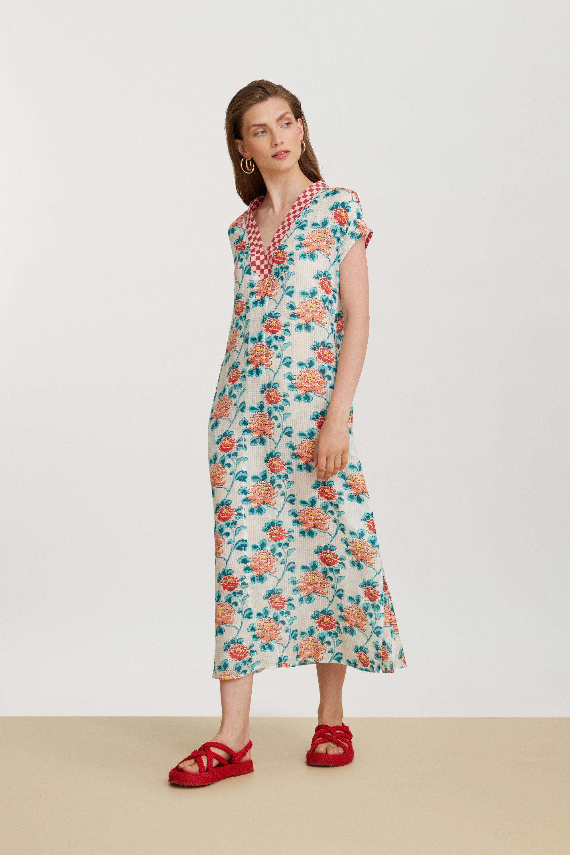 RECO PRIX : 130 // Plumeria Dress Missing Check Humayums Flower White