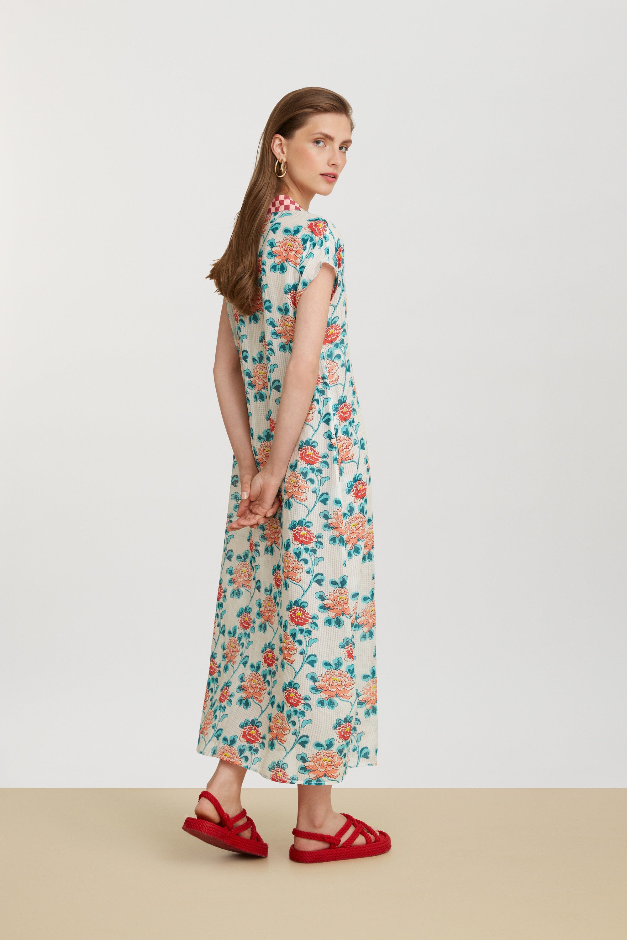 RECO PRIX : 130 // Plumeria Dress Missing Check Humayums Flower White