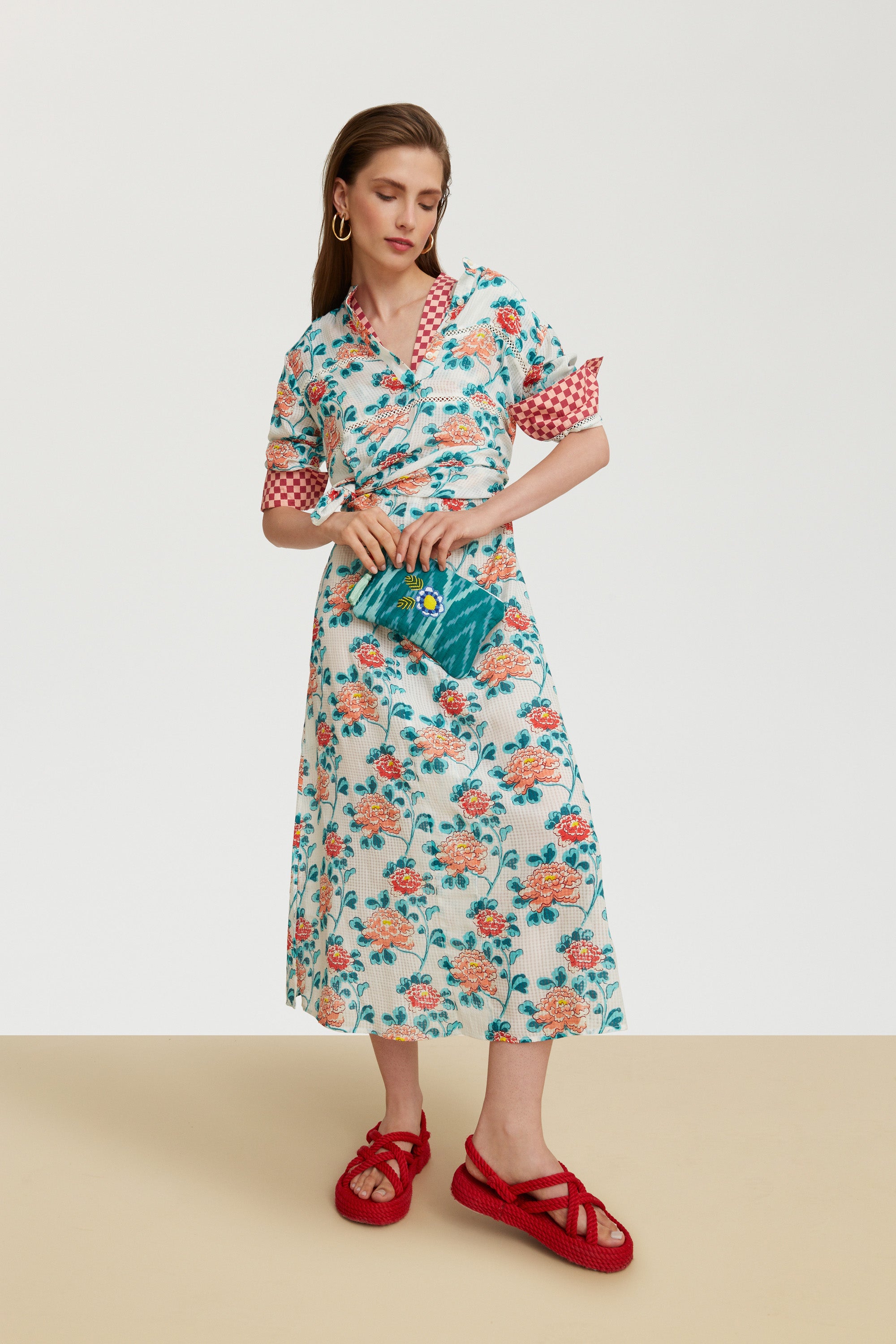 RECO PRIX : 130 // Plumeria Dress Missing Check Humayums Flower White