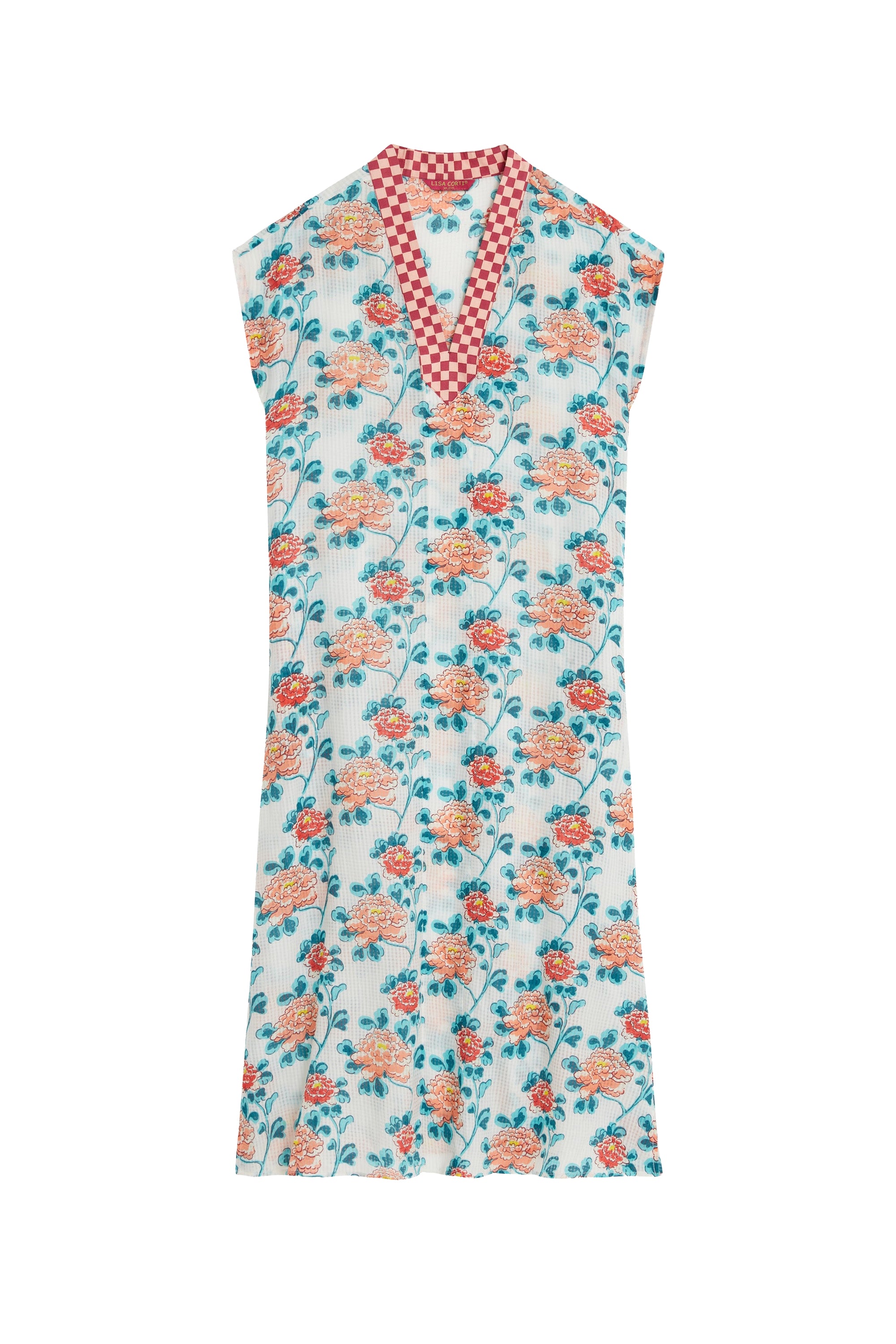 Plumeria long cotton dress - Neutral