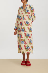 Radha cotton kaftan - Red