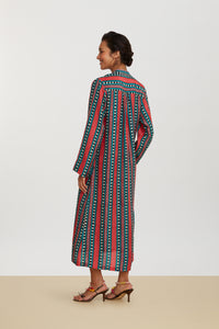 RECO PRIX : 265 // Radha Kaftan Aymara Stripes Geranium