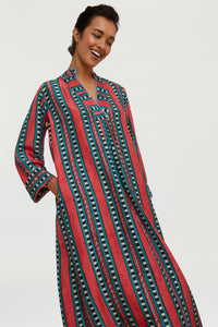 RECO PRIX : 265 // Radha Kaftan Aymara Stripes Geranium