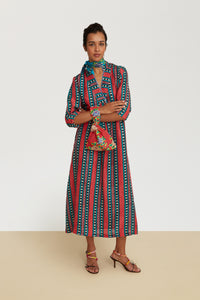 RECO PRIX : 265 // Radha Kaftan Aymara Stripes Geranium