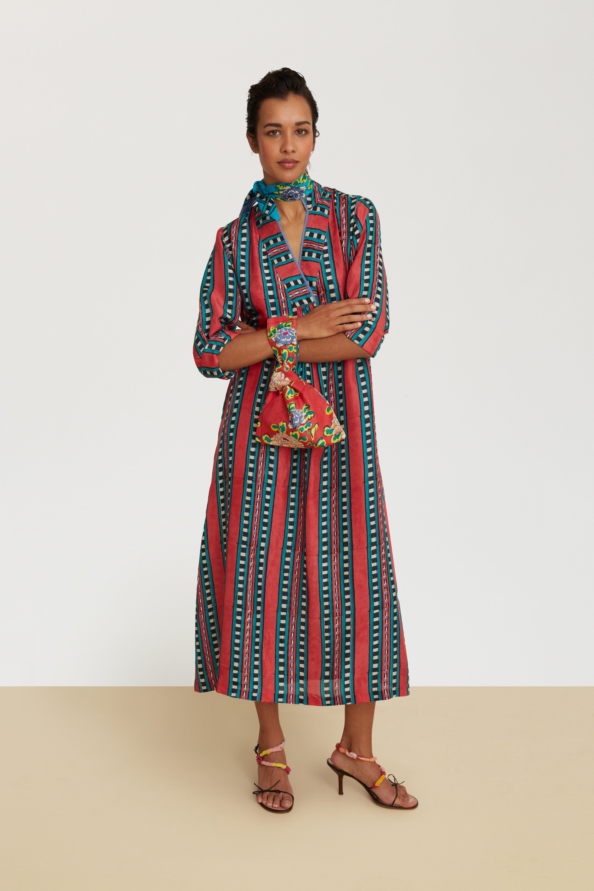 RECO PRIX : 265 // Radha Kaftan Aymara Stripes Geranium