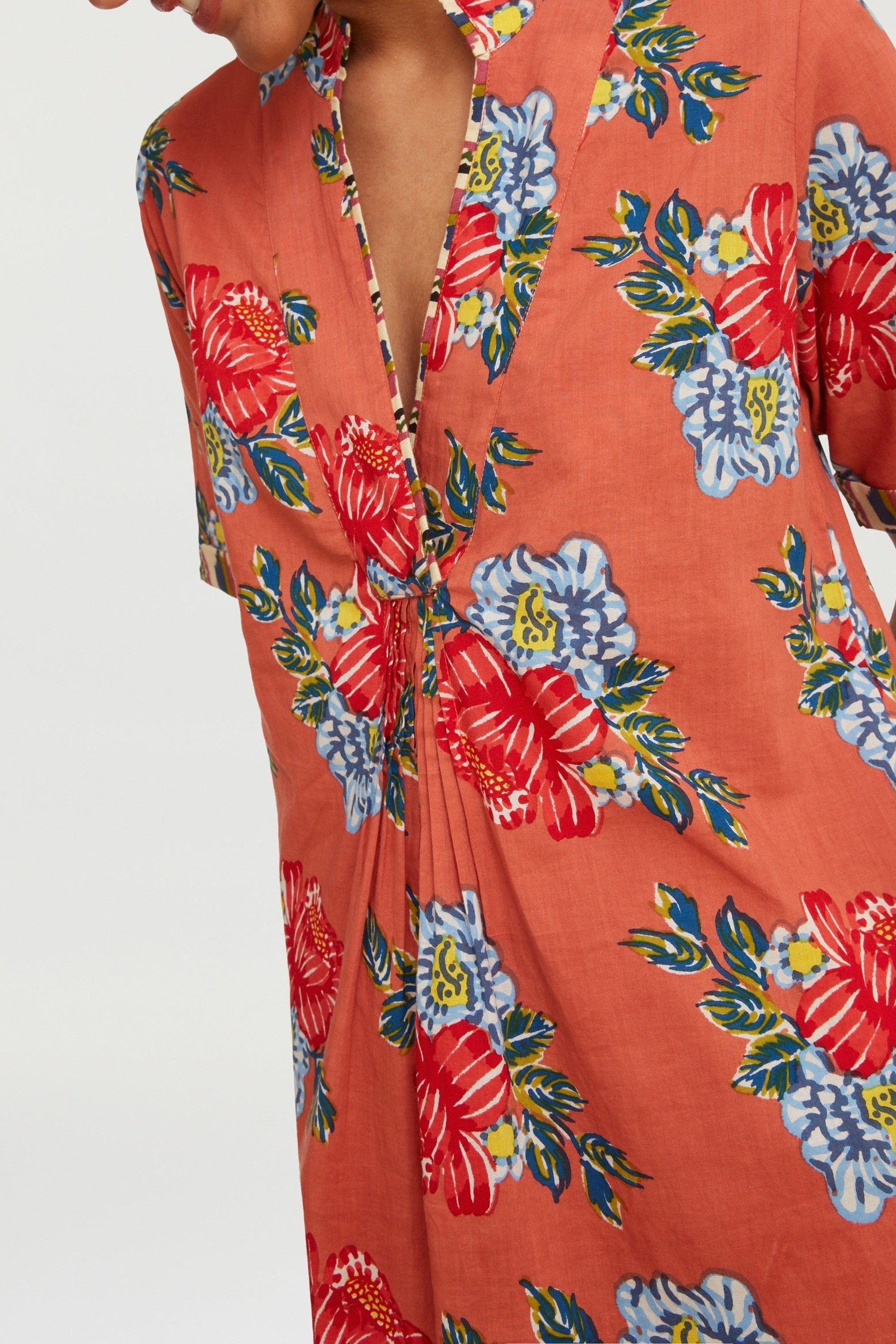 Radha long cotton dress - Pink